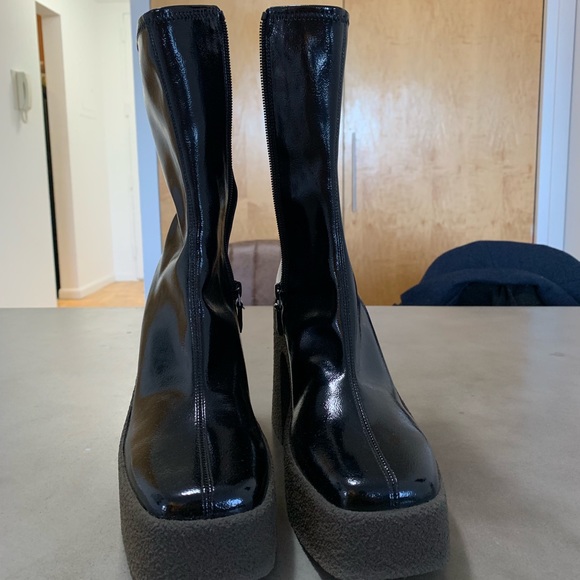 STELLA MCCARTNEY Patent Platform Ankle Boo… - Picture 3 of 8